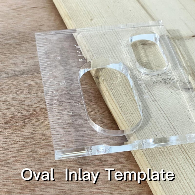 Monliful Pack of 4 Oval Inlay Template Set Router Templates for Woodworking Router Jig Templates Decorative Templates - Image 3